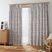 既製カーテン 1枚入 ドレープ 100cm×178cm ハイドアンドシーク ピンク A1008