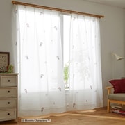 既製カーテン 1枚入 レース 100cm×176cm アンブレラ ホワイト A1014