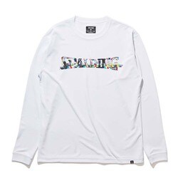 SMT22117 [ホワイト ロングスリーブTシャツ デジタルノイズロゴ XLサイズ]