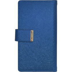 AC-LAM4-SHY NV [カードがたくさん収納できる汎用スマホ手帳型ケース ネイビー]