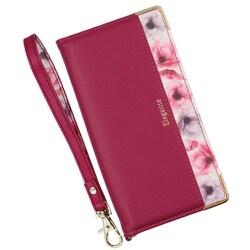 BL-AQR6-03RB [AQUOS R6用 フラワー手帳型スマートフォンケース エレガンテ/ラズベリー]