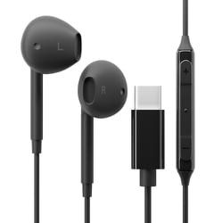 USB Type-C ステレオイヤホン ブラック PG-SEIE2BK1