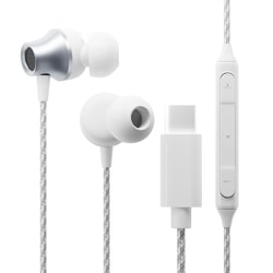 USB Type-C ステレオイヤホン タフケーブル/カナルタイプ ホワイト PG-SETC2WH4