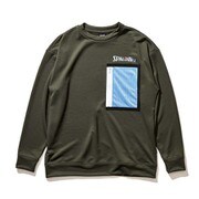 SMJ22131 [オリーブカーキ クルーネック スウェットシャツ ホログラムロゴ XXLサイズ]