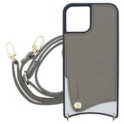 SH-IP12-CC [iPhone 12/12 Pro用 ショルダースマートフォンケース エレガンテ/チャコール]