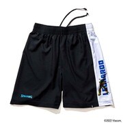 SMP22145T [ブラック×ホワイト 布帛パンツ タートルズ キャラクターズ サイド Sサイズ]