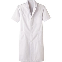 サンペックス 男子S型診察衣 半袖 抗菌 MR-118-4L