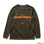SJT22177T [オリーブカーキ ジュニア ロングスリーブTシャツ タートルズ キャラクターズ 150cm サイズ]