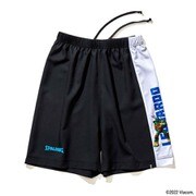 SJP22178T [ブラック×ホワイト ジュニア 布帛パンツ タートルズ キャラクターズ サイド 150cm サイズ]