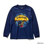 SJT22179M [ネイビー ジュニア ロングスリーブTシャツ MTV プレイド ボール 150cm サイズ]