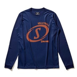 SMT22183V [ネイビー バレーボール ロングスリーブTシャツ ファスト S Lサイズ]