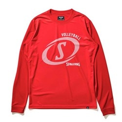 SMT22183V [レッド バレーボール ロングスリーブTシャツ ファスト S Lサイズ]