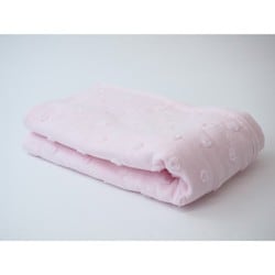 ウチノタオルギャラリー ふわふわガーゼドット スモールバスタオル ピンク 8824B566 P