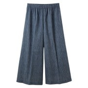 高島ちぢみ キュロットパンツ ネイビー LL