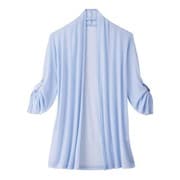 風にゆらぐ日よけロールアップカーデ サックス M-L