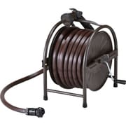 グリーンライフ スチールホースリール 大水量ノズル付き 20m ブラウン HR-S20D(BR)