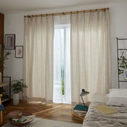 既製カーテン ドレープ ファン 100cm×178cm ベージュ G1036-BE