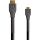 H2D1-BLK [テザープロ HDMI マイクロ to HDMI 2.0 30cm ブラック]