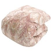 542006-16 羽毛掛けふとん シングルロングサイズ（約150×210cm） ホワイトダウン93％ 日本製 羽毛布団 1300g ツインキルトであったか 側地綿100％ ピンク