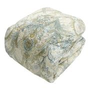542006-76 羽毛掛けふとん シングルロングサイズ（約150×210cm） ホワイトダウン93％ 日本製 羽毛布団 1300g ツインキルトであったか 側地綿100％ ブルー