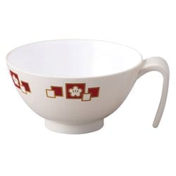 petit aide 取っ手付き飯碗 梅花赤 HS-N43