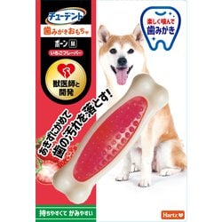 犬 歯磨き おもちゃ デンタルトイ ボーン M いちごフレーバー
