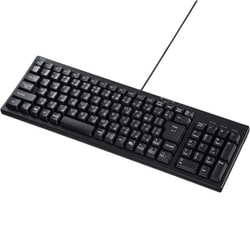 キーボード 有線 USB A USBキーボード テンキーあり USBハブ付 メンブレン コンパクトフルキーボード USB2.0 2ポート 日本語配列（JIS） ブラック SKB-KG2UH2BK