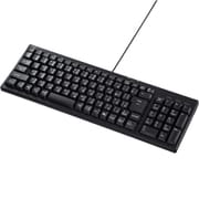 キーボード 有線 USB A USBキーボード テンキーあり USBハブ付 メンブレン コンパクトフルキーボード USB2.0 2ポート 日本語配列(JIS) ブラック SKB-KG2UH2BK