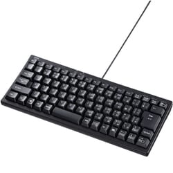 キーボード 有線 USB A USBキーボード テンキーなし USBハブ付 メンブレン USBハブ付 USB2.0 2ポート Windows コンパクト ブラック SKB-KG3UH3BK