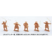 AH88003 Mr & Mrs History シリーズ 1/72 日本戦国時代 弓足軽 射撃 5体セット [組立式プラスチックモデル]
