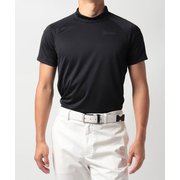 RGMUJA01 BK M [ゴルフシャツ メンズ ZERO ROUND モックネック半袖シャツ Mサイズ ブラック]