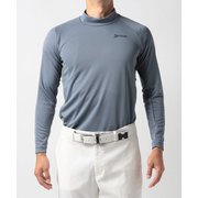 RGMUJB05 GY L [ゴルフシャツ メンズ ZERO ROUND モックネック長袖シャツ Lサイズ グレー]