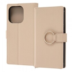 IN-P37TBC10/BE [iPhone 14 Pro用 ケース KAKURing ベージュ]