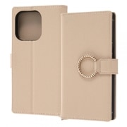IN-P37TBC10/BE [iPhone 14 Pro用 ケース KAKURing ベージュ]