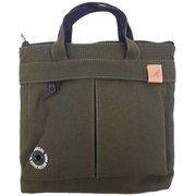 250-3053 カーキ [KANGOL（カンゴール） 2WAY トートバッグ ヘルメットバッグ ショルダーバッグ レザータグ アイレット Garside 軽量 多機能]
