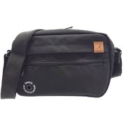 250-3056 クロ [KANGOL（カンゴール） ショルダーバック Garside 軽量 多機能 レザータグ アイレット ヨコ型]