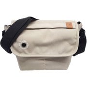 250-3057 ベージュ [KANGOL（カンゴール） ショルダーバック Garside 軽量 多機能 レザータグ アイレット ヨコ型]