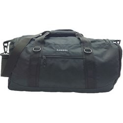 250-1504 クロ [ボストンバッグ BURST（バースト）50L 軽量 多機能 大容量 KANGOLボックスロゴ刺繍 ダブルフェイス 2WAY フタ型ファスナー]