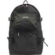 250-1290 クロ [KANGOL（カンゴール） リュック バックパック Alterna 軽量 多機能 大容量 23L ボックスロゴ 刺繍 抗菌 B4 モバイル収納]