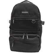 250-1292 クロ [KANGOL（カンゴール） リュック バックパック Alterna 軽量 多機能 大容量 25L ボックスロゴ 刺繍 抗菌 B4 モバイル収納]