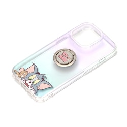 PG-WPT22Q08TAJ [iPhone 14 Pro用 リング付 抗菌ハイブリッドケース トムとジェリー]