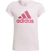 アディダス エッセンシャルズ 半袖Tシャツ 29280 HM8732 クリアピンク/チームリアルマゼンタ J130サイズ [ランニングウェア シャツ キッズ]