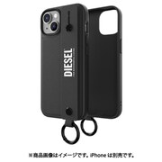 iPhone 14用 ケース Leather Handstrap Case FW22 black/white 50283