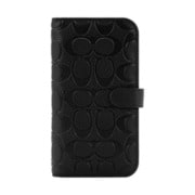 iPhone 14 Plus用 ケース Folio Case Black Pebbled CIPH-136-BLKEB