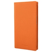 GBCSC-IP20ORG [iPhone 14 Pro用 ケース G-FOLIO シュランケンカーフレザー フォリオケース オレンジ]