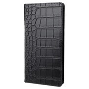 CBCFC-IP20BLK [iPhone 14 Pro用 G-FOLIO クロコ調PUレザー フォリオケース アーバンブラック]