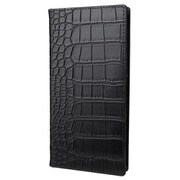 CBCFC-IP22BLK [iPhone 14 Pro Max用 G-FOLIO クロコ調PUレザー フォリオケース アーバンブラック]