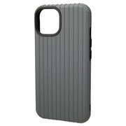 CHCRB-IP19CGY [iPhone 14用 Rib ハイブリッドケース チャコール]