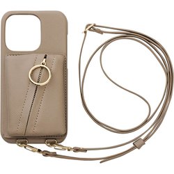 ML-CSIP22MP-2CRBE [iPhone 14 Pro用 ケース Clutch Ring Case beige]