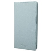 CBCSF-IP19BGY [iPhone 14用 G-FOLIO サフィアーノ PUレザー フォリオケース ブルーグレー]